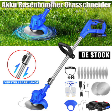 6000W Elektro Akku Rasentrimmer Mit Akku und Ladeger t Freischneider Motorsense