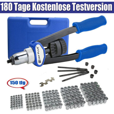 HA BIN Gewindenieten Zange Set 7-tlg - Manuelle Nietmaschine M3-M12 Für Metall