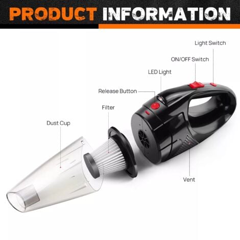 Kabelloser Staubsauger Auto Staubsauger 3800W Power Sauger USB Wiederaufladbar