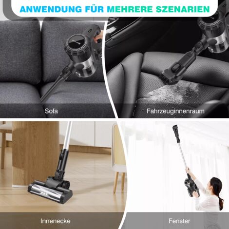 Akku Handstaubsauger 3600W Kabelloser Staubsauger 30KPa 6IN1 Akkusauger Kabellos