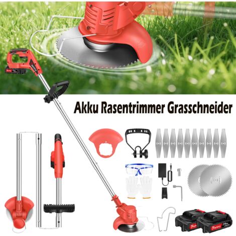 21V Akku Rasentrimmer Rasenkantenschneider mit Akku und Ladegerät Freischneider