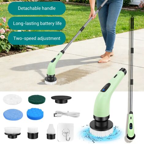 Elektrische Reinigungsbürste Bad Kabellos Akku Spin Scrubber mit Bürstenköpfe de (1/5)