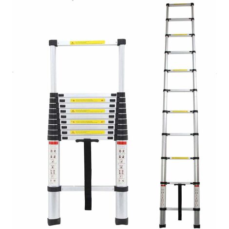 Teleskopleiter 3,8m Stehleiter Anlegeleiter Mehrzweckleiter Alu Ladder Leiter DE 