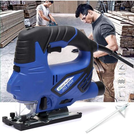 800W 3000 U/min Stichsäge mit Laserführung Max 45 °Schrägschnittwinkel 6 Variable Geschwindigkeit 4 Position Orbitalwirkung 4-stufiges Pendel für Holz PVC Metall Schneiden (1/5)