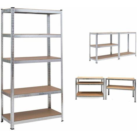 180x90x40cm Schwerlastregal Metall Lagerregal Regal Metallregal Garagenregal Lagerregal Werkstattregal bis 875 kg Belastbar, 5 verstellbare Ablagen Regalsystem DHL (1/5)