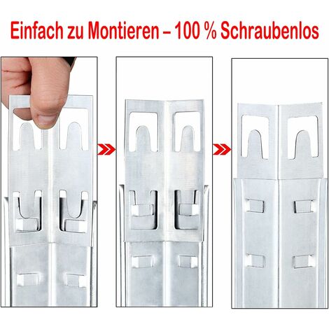 JHYKHG 5-stöckiges Garagenregal Aus Stahl – 183,9 Cm Hoch, 227 Kg Traglast Pro Ebene, Verstellbar & Schraubenlos