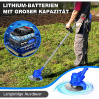 Rutaqian Elektrorasenmäher Elektrischer Rasenmäher, Rasentrimmer, 21V