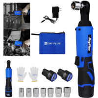 120Nm Akku Ratsche Ratschenschl Ssel 3/8 Zoll 90 Winkel Elektroschl Ssel 2xAkku & Ladegerät