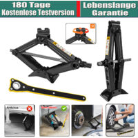2 Tonne Wagenheber 2000kg Scherenwagenheber mit Radmutterschlüssel Für PKW/SUV