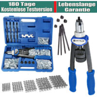 Nietmutternzange Gewinde Nieten Zange Set mit Stahl Nietmuttern M5 M6 M8 M10 M12