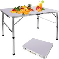 Campingtisch faltbar Klapptisch, Alu Gartentisch Tischplatt Falttisch klappbar Arbeitstisch