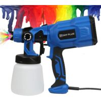 550W Farbsprühsystem Elektrische Farbspritzpistole Farbsprühpistole mit 3 Sprühmustern, 800ml, 100-450ml/Min, einstellbarem Luftstrom und Farbsteuerung