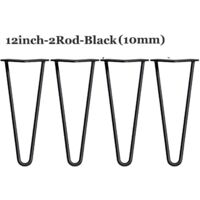 12''/30cm Haarnadel Tischbein, DIY Möbel Metall Tisch Beine perfekt für Schrank, Kleiderschrank,Nachttisch Komme Mit Freie Bodenschutzvorrichtungen und Schrauben, Möbelfüße