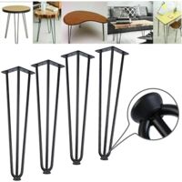 Möbelfüße, 4er Set, Hairpin Legs Austauschbare Tisch &Schrank Beine Haarnadelbeine Tischgestell, mit Bodenschoner und Schrauben Verfügbar in Höhe von 41cm