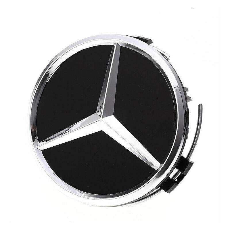 4PCS Capuchons de centre de roue Compatible-75BZ-Black pour Mercedes Benz,  75mm / 2.95 Capuchons de