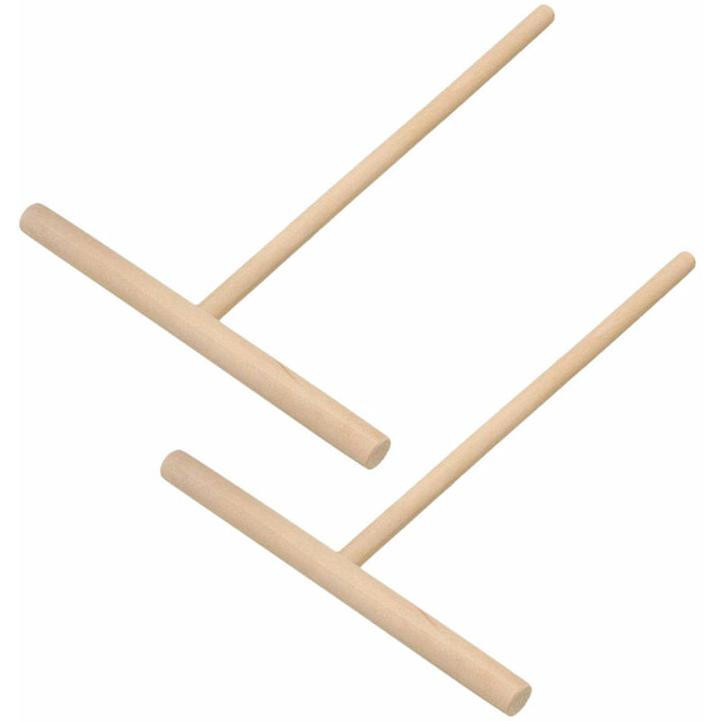 Rdeghly 2 pièces en forme de T en bois épandeur de pâte à crêpes épandeur  de crêpe spatule pour KitchND 