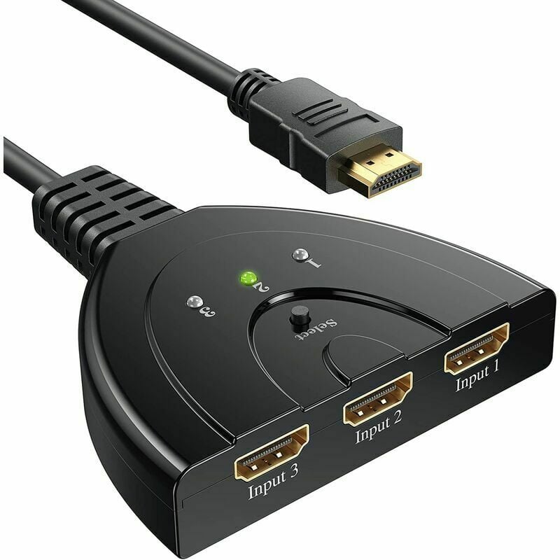 POFET Câble USB vers 3RCA mâle 0,3 m vers 3 RCA Femelles Jack Splitter  Audio Vidéo AV Composite Adaptateur pour TV/PC