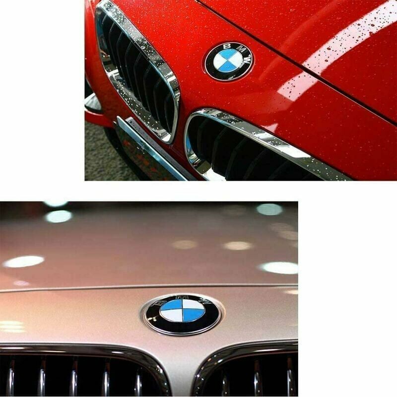 Logo BMW 74mm Capot coffre Emblème Bleu et blanc E46 E90 E92 E60 E34 E36  E39 X3 X5 X6