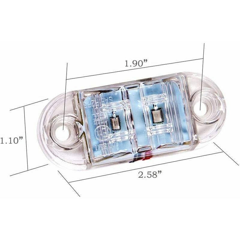 24LED Feux de Gabarit Côté Gauche et Côté Droit 12-24V pour