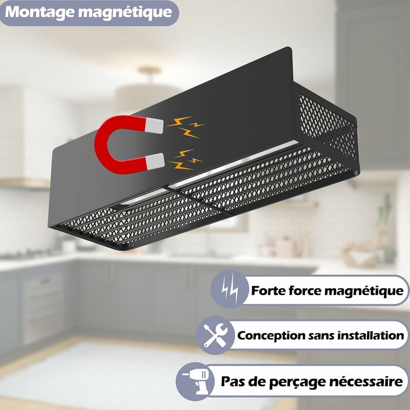 ELIFUZHG - Etagère à épices magnétique pour frigo et mur - Noir - Pliable  et multifonctionnelle - Cdiscount Maison