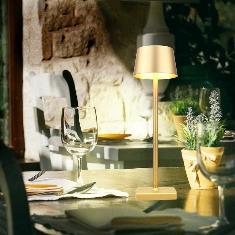 Lampe de table décorative, lampe de table rétro, style cage, veilleuse,  rétro, à piles, lampe de bureau pour chambre [Classe énergétique A] (verre  à vin rouge) 
