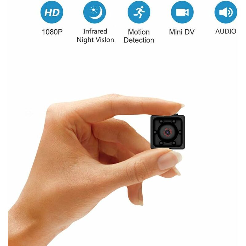 Mini Caméra Espion HD 1080P Caméra sécurité avec Vision Nocturne, Détection  de Mouvement pour Utiliser à la Maison, en Voiture, au Bureau ou à  l'Extérieur