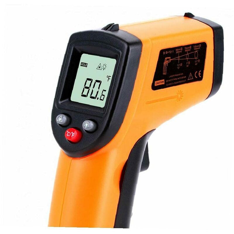 Thermomètre infrarouge pistolet laser électronique sans contact max 1150°C  - YONIS YONIS Pas Cher 
