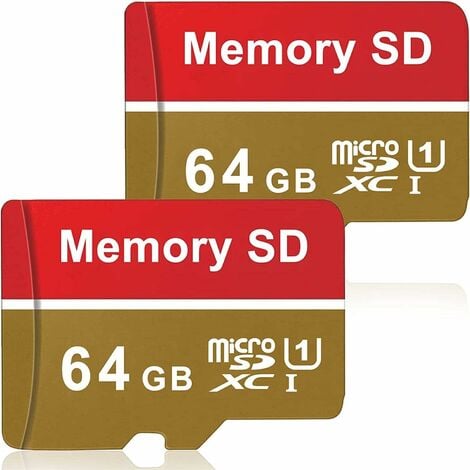 Einmoon Lot de 2 64 Go Carte Micro SD Vitesse Élevée SD Card