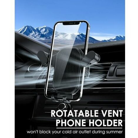 Support de téléphone portable pour la ventilation de voiture avec crochet  rotatif 360 mobile universel