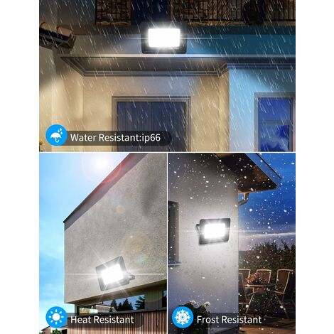 Projecteur Extérieur LED 10W Blanc Chaud Jardin Garage Spot éclairage de  sécurité IP66 Projecteur LED