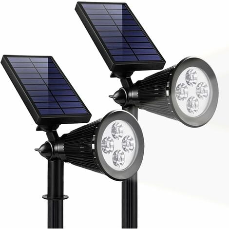 Lampe Solaire De Sol, LED Étanche Extérieur - 4 Pièces