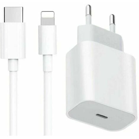 Vhbw Chargeur secteur USB C compatible avec Apple iPhone 12 Pro