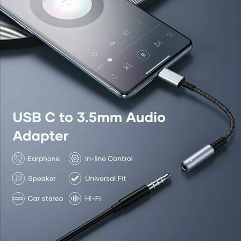 2 en 1 à 3,5 mm de type C Chargeur Prise jack audio de casque USB C Type de  câble-C pour adaptateur de connecteur 3,5 mm pour téléphone mobile - Chine  Câble