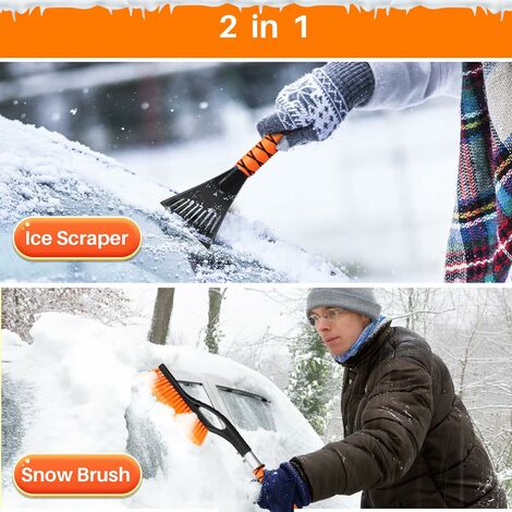 Brosse à neige télescopique ABS pratique pour voiture, pelle à neige  d'hiver, grattoir de dégivrage pour verre