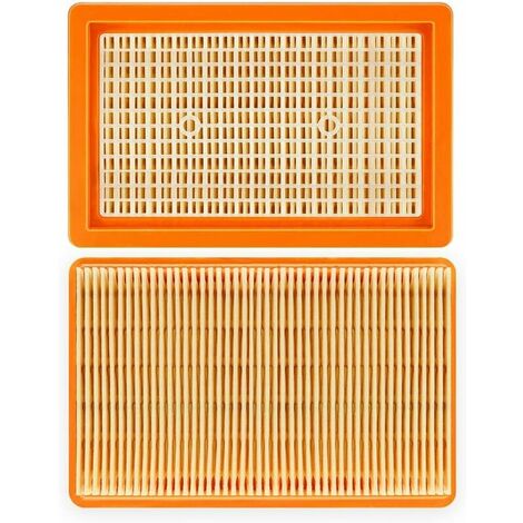 Lot de 2 filtres plissés plats pour Aspirateur Kärcher WD4/WD5/WD6  /MV4/MV5/MV6/WD4P/WD5P/WD6P Remplacement Filtre pour aspirateur Kärcher  2.863-005.0
