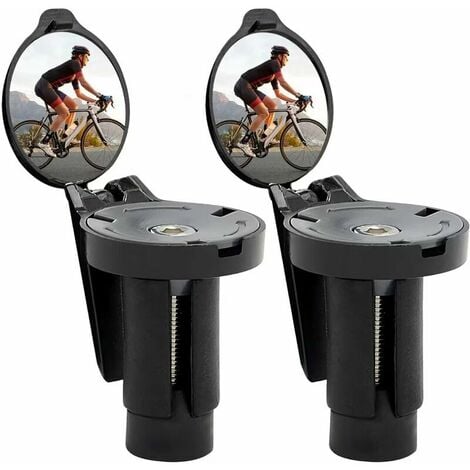 2 Pièces Miroir de Vélo Miroir de Guidon Rotatif Réglable à 360
