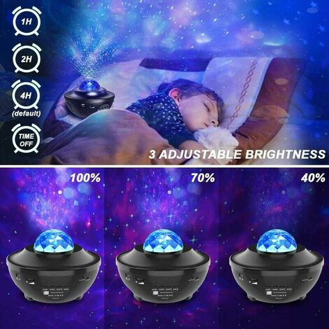 Lampe de projecteur étoile, veilleuse rotative LED 14 modes pour enfants,  projecteur