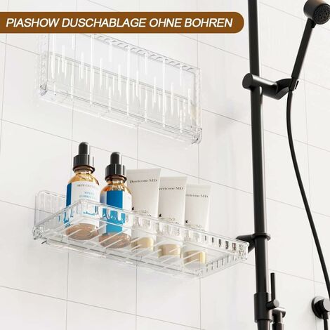 JS Lot de 2 Etagere Douche Sans Percage Étagère Douche Murale de