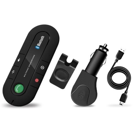 Kit-voiture Mains Libres Bluetooth Visor SpeakerphoneCar pour Smartphone  Compatible pour pare-solei (Noir)