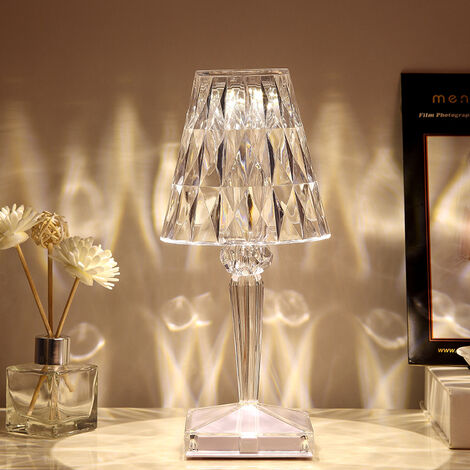 Lampe de chevet tactile Crystal Dimmable Table Lampe Sans Fil Nuit