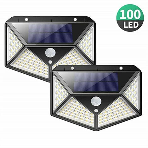 Lampe solaire extérieure à 100 LED avec détecteur de mouvement, 3