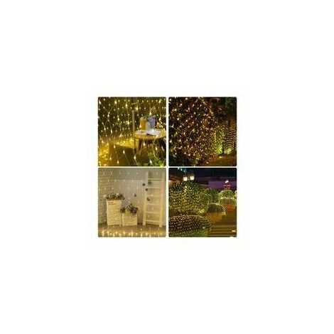 Guirlande Lumineuses Filet,120 LED Filet Lumineux 1,5M X 1,5M 8 Modes  énergie étanche,Dimmable pour Chambre Noël Mariage Soirée Maison  Jardin,Blanc Chaud GROOFOO
