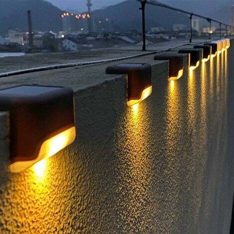 Pont Solaire Lumières LED Chemin étape Clôture Lumière Extérieure Paysage  Lampe Noir