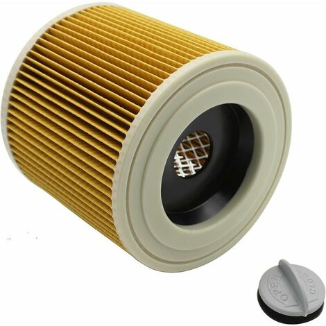 2x filtre à cartouches pour aspirateur compatible avec Kärcher WD 2.200, WD  2500 M, WD 3.200, WD 3.300 M, WD 3.500 P