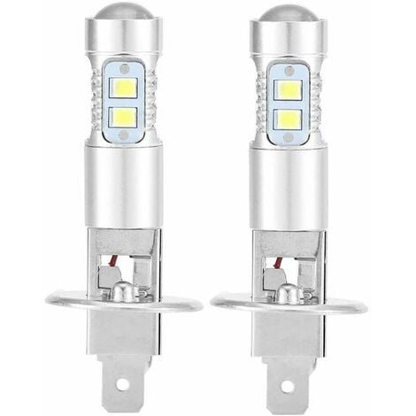 Ampoules de phare, 2x H1 6000K Super Bright 100W LED phare antibrouillard  de voiture ampoules de