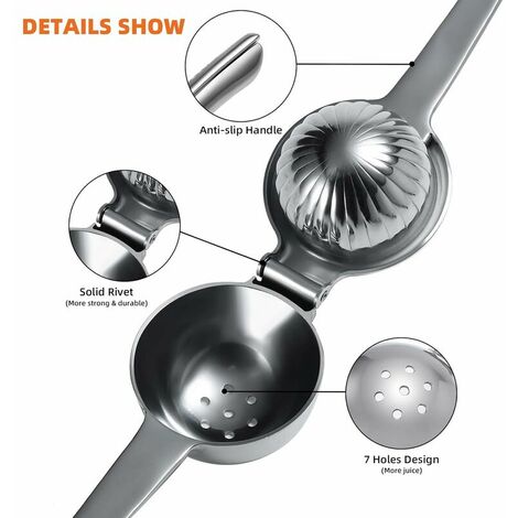 Presse citron en inox en forme de poisson