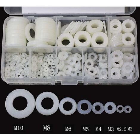 500 Rondelle In Nylon Assortite - M2 A M10, Kit Per Fai Da Te E Riparazioni - Foto 3