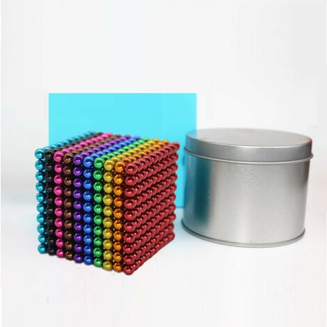 1000 pièces 5mm jeu de billes magnétiques aimant magique Cube