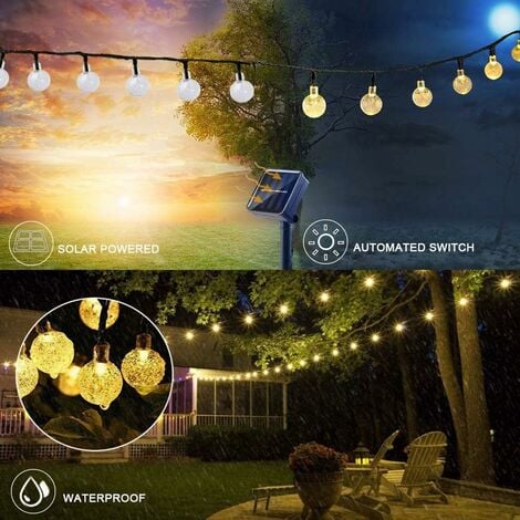 Guirlande solaire pour extérieur - Illuminez vos soirées en ajoutant une  touche de magie au jardin