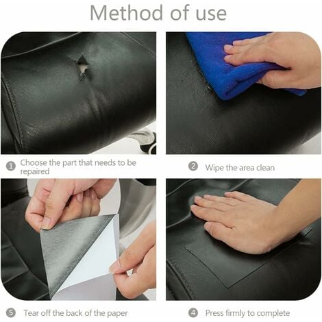 Kit de ruban de réparation en cuir autocollant patch autocollant canapé  canapé sac à main de siège de voiture, 50,8 x 137,2 cm 